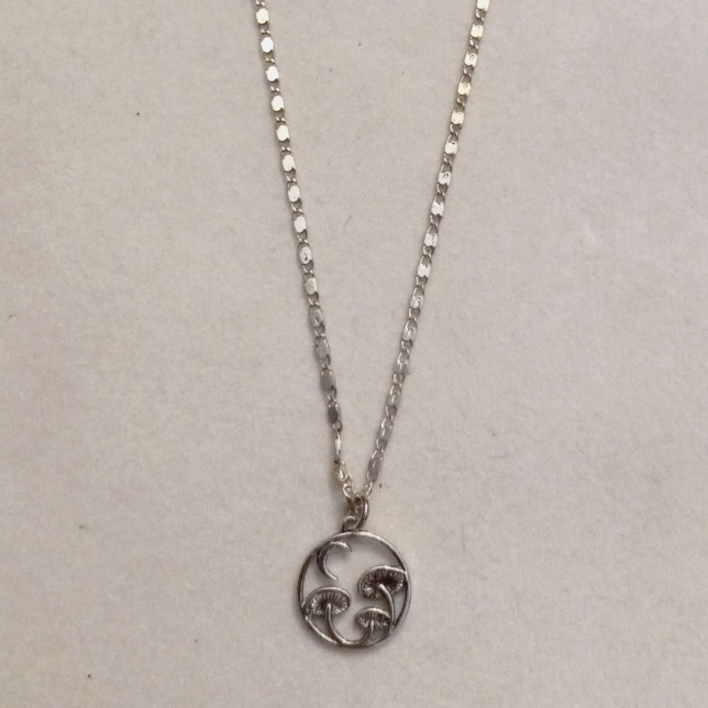 SS925 Mushroom Necklace